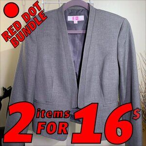 9&Co. Grey Business Chic Jacket Size 4